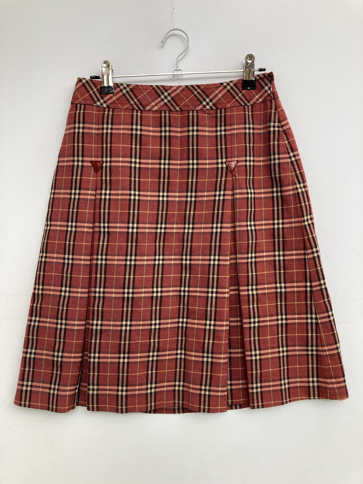 BURBERRY BLUE LABEL バーバリーブルーレーベル スカート 36 レッド レディース