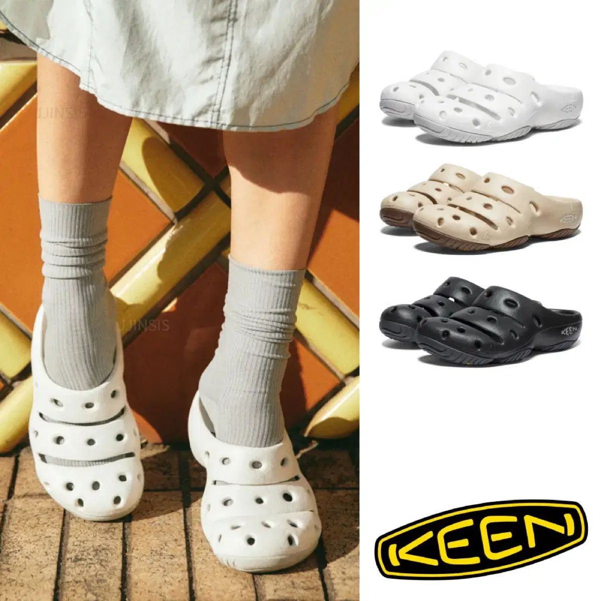 キーン KEEN ヨギ スライド ベージュ KNSO5E205I1 新品
