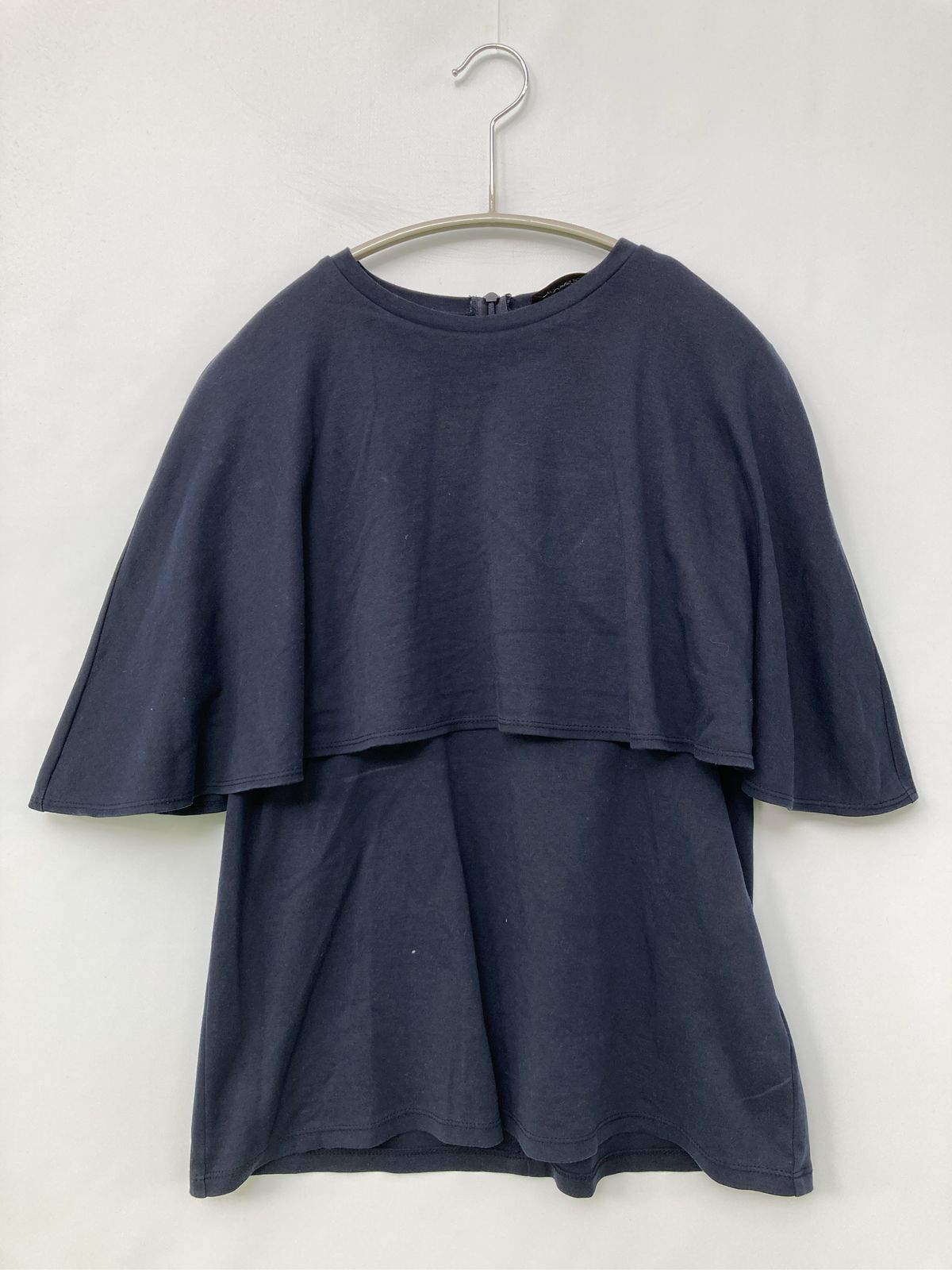 M-PREMIER エムプルミエ Tシャツ/カットソー 36 ネイビー 無地 ミドル 