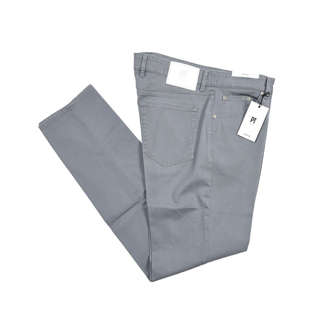PT TORINO DENIM ピーティートリノデニム / REGGAE レゲエ TAPERED FIT テーパードフィット コットンパンツ ノータック チノ 春夏 メンズ ストレッチ グレー イタリア製 PT05 437627