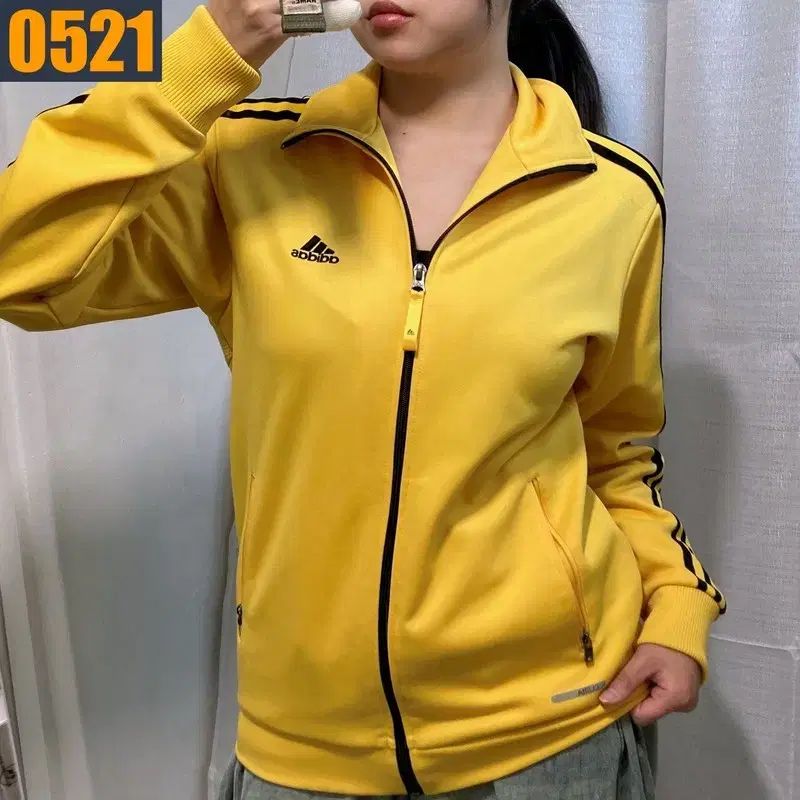 95 ADIDAS アディダス イェロー トラックジャージ ジャージ ジップアップ