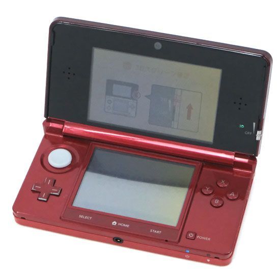 bn:12] 任天堂 ニンテンドー3DS メタリックレッド CTR-S-RDBA 液晶画面