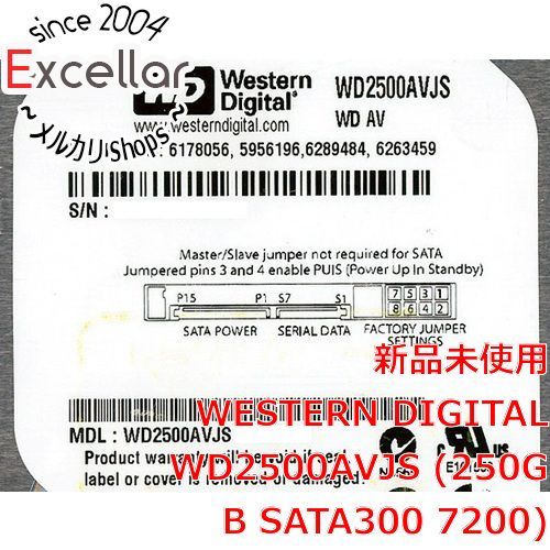 [bn:18] Western Digital HDD　WD2500AVJS　250GB SATA300 7200 の商品写真