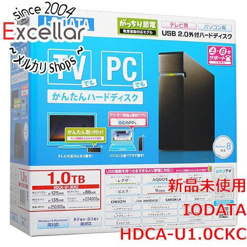 [bn:5] I-O DATA製外付HD　HDCA-U1.0CKC　1.0TB USB2.0/1.1