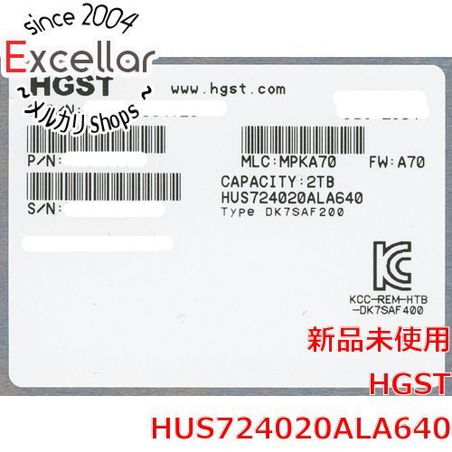 [bn:14] HGST製HDD　HUS724020ALA640　2TB SATA600 7200