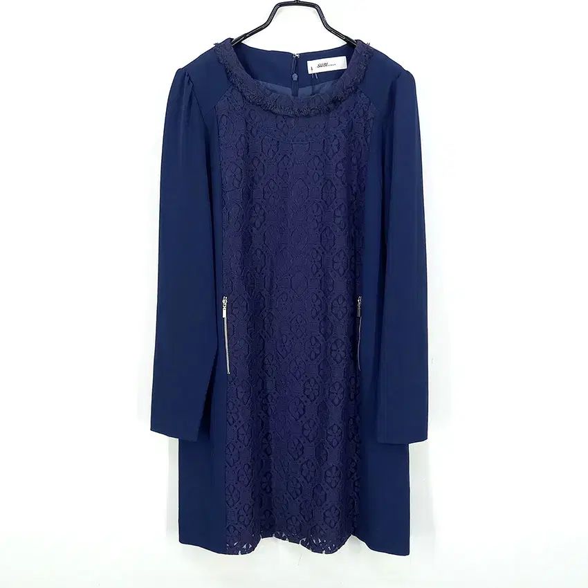 レディース 秋冬 微ストレッチ 長袖 ONE PIECE DARK BLUE 95 (HU44581)