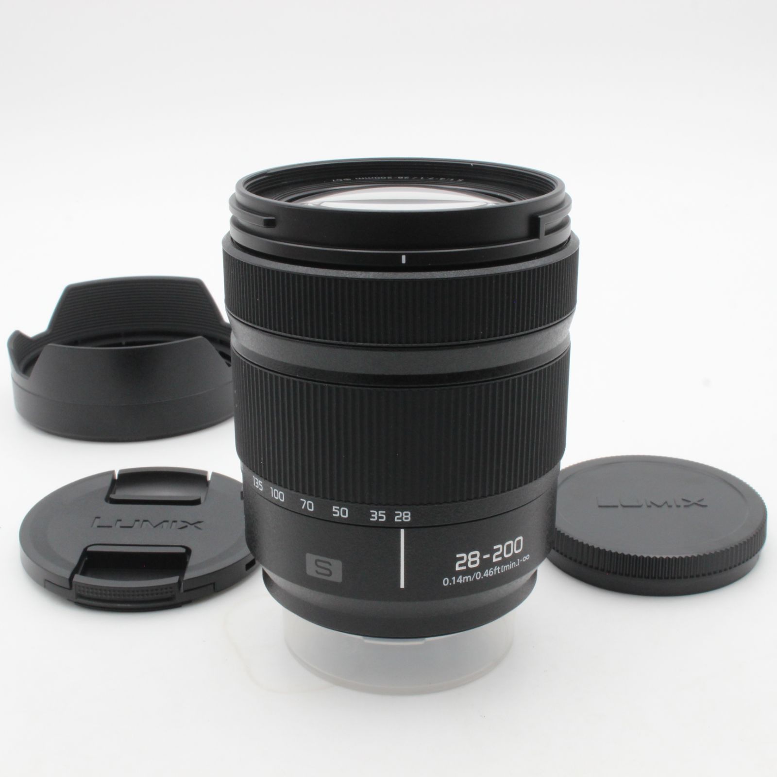 【極美品】 Panasonic パナソニック LUMIX S 28-200mm f4-7.1 MACRO O.I.S. S-R28200 Lマウント フード 付き 109018