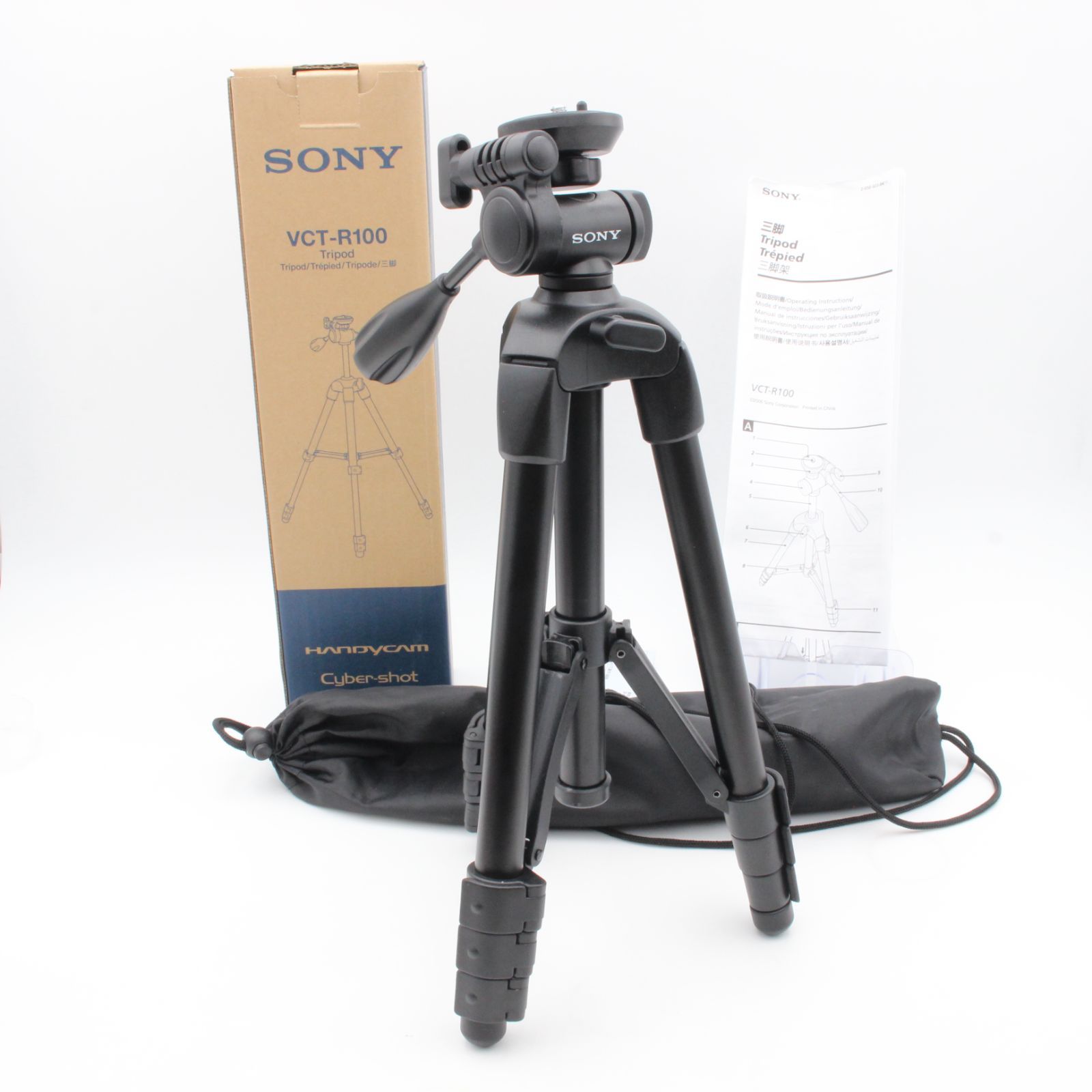【ほぼ新品】 SONY ソニー VCT-R100 三脚 元箱 付属品 付き 109002