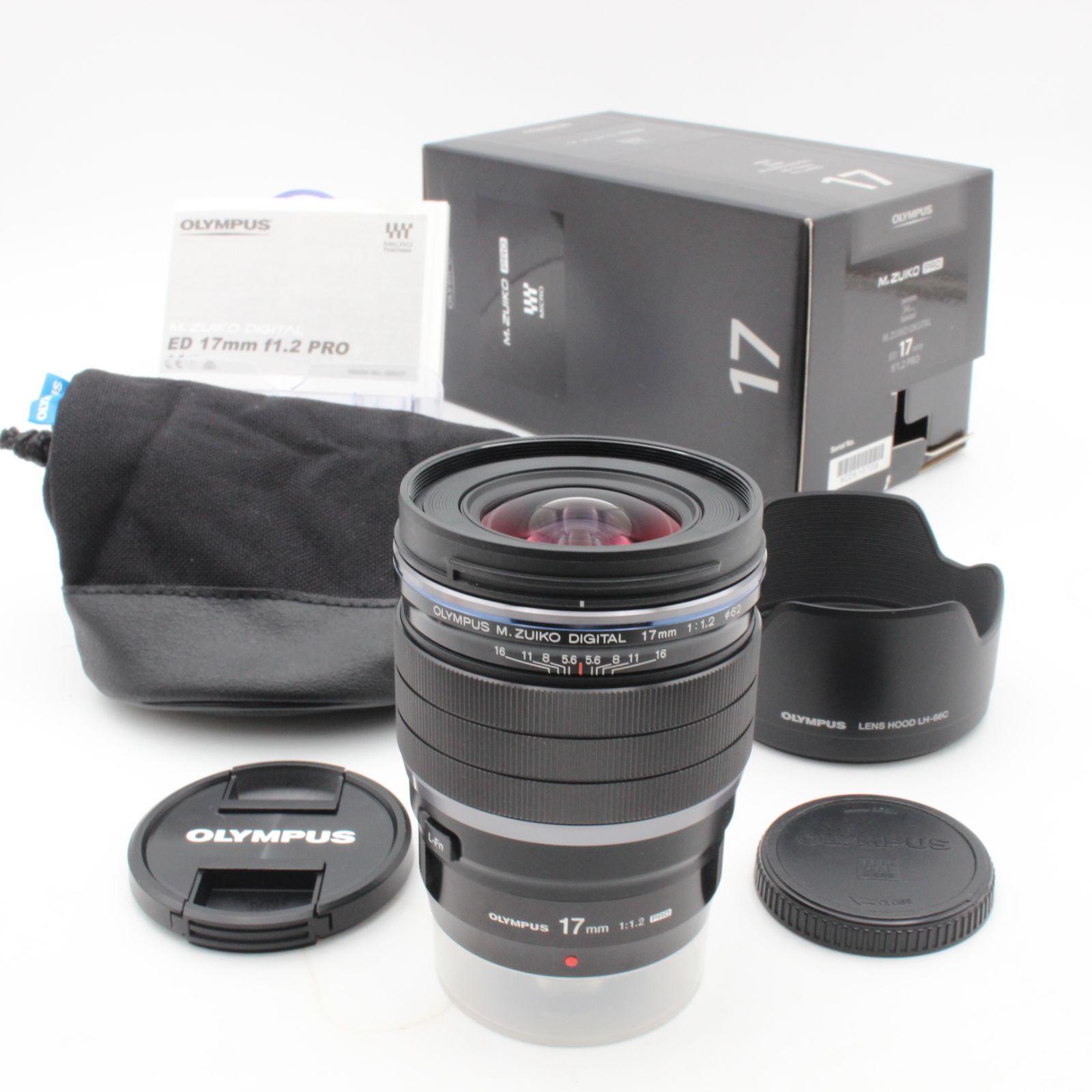 【ほぼ新品】 OLYMPUS オリンパス M.ZUIKO DIGITAL ED 17mm f1.2 PRO 元箱(内部緩衝材あり)付属品付き 109021