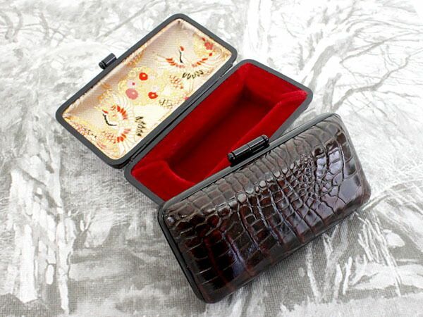印鑑ケース 角印 24mm 牛革製 法人 イタリアンワニ ケース 会社印ケース 法人用 印鑑収納 プレゼントやギフトに！ 持ち運び おしゃれ