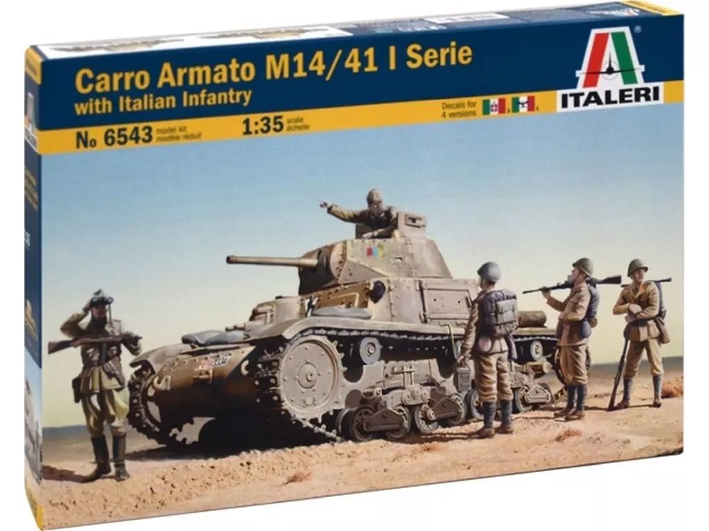 【新品】プラモデル 1/35 WW.II イタリア軍 カルロアルマート M14/40 セリエI イタリア軍歩兵フィギュア付属 [IT6543]