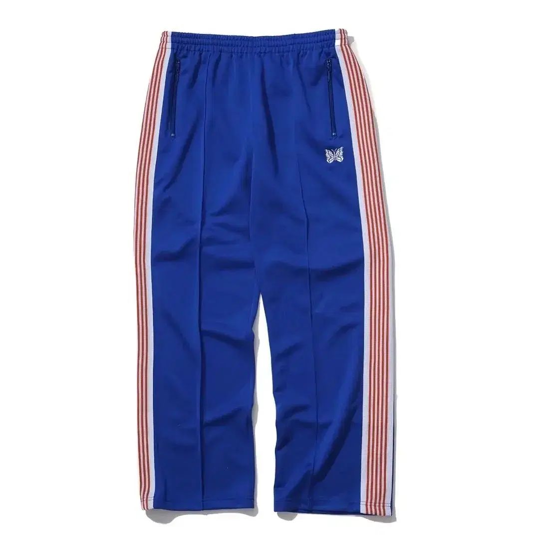新品) NEEDLES ニードルズ トラックパンツ ストレートフィット ブルー/オレンジ 1サイズ