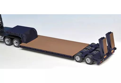 【中古】ミニカー 1/50 16輪 中低床重量物運搬用トレーラ 自動あゆみ付(ダークブルーメタリック) [KK1002DBM]
