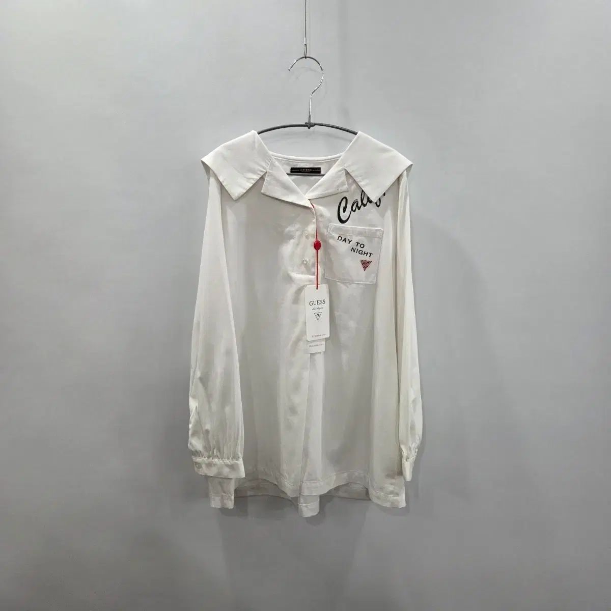 GUESS キッズ セーラーカラー ホワイトロング ブラウス 145