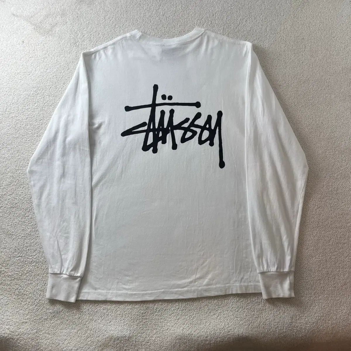 100 STUSSY ステューシー ベーシック ロゴ ロングスリーブ Tシャツ