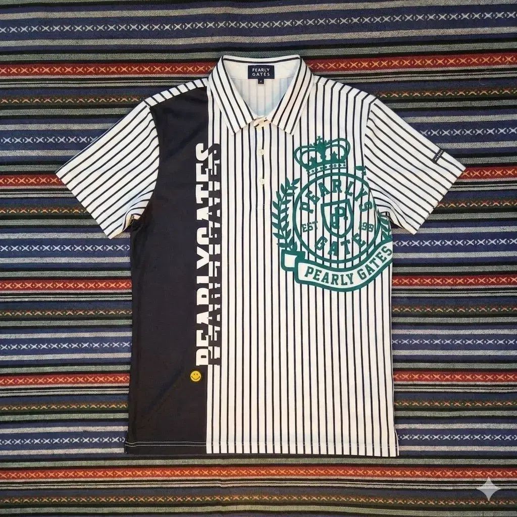 パーリーゲイツ ストライプ ビックロゴ カラーTシャツ 6サイズ