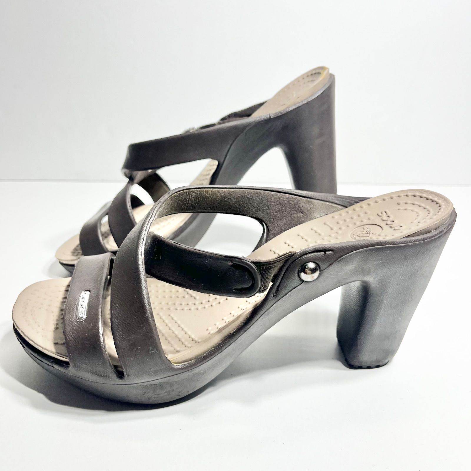 crocs クロックス サイプラスⅣ ウェッジサンダル エスプレッソW6 crocs クロックス Cyprus サイプラス 4.0 ヒール サンダル W6 22cm