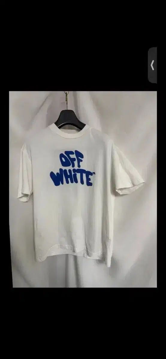 オフホワイト ブルー グラフィティ ロゴ 半袖 Tシャツ 白 オーバーサイズ ストリート ブランド