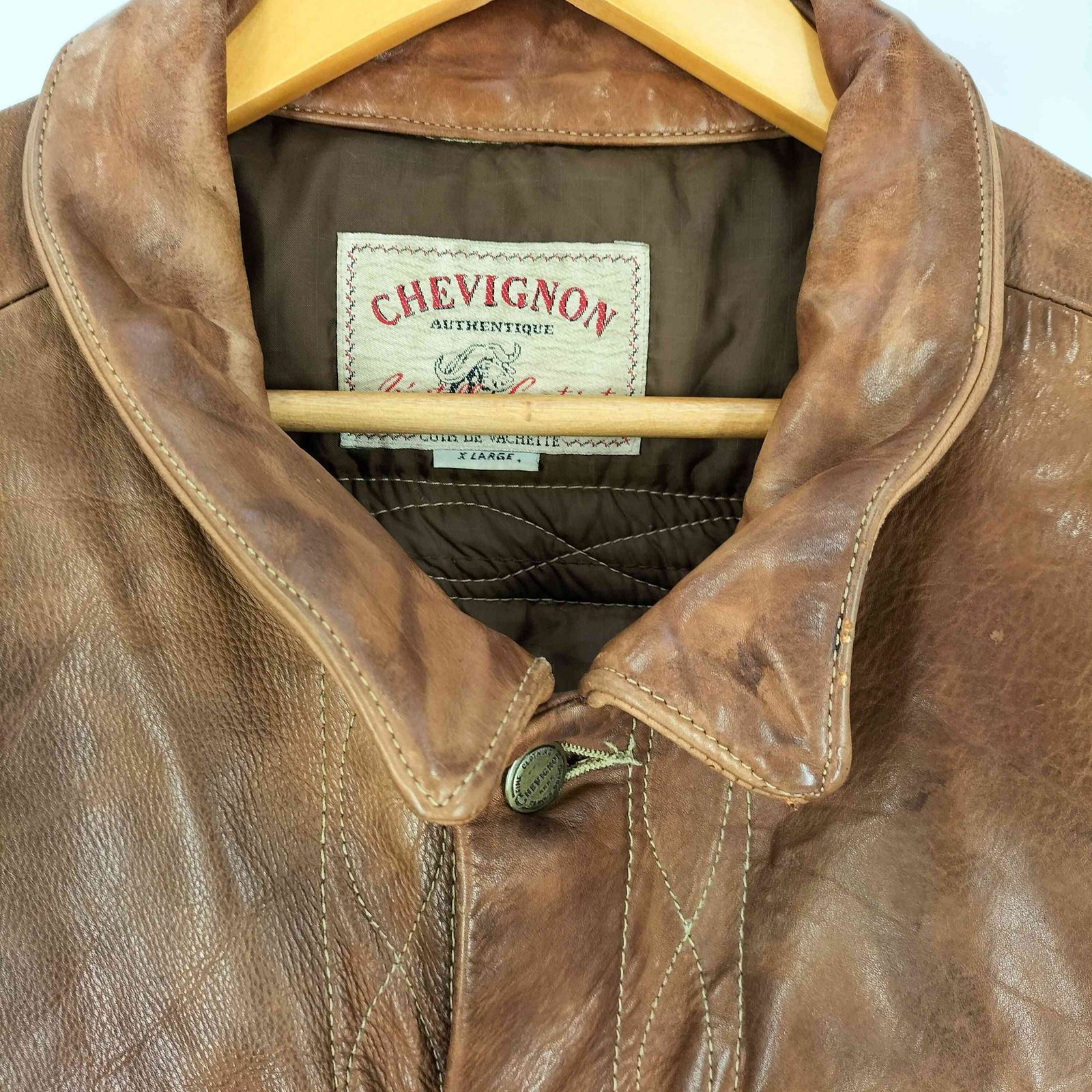 シェビニオン CHEVIGNON コンバーチブル 2WAY レザー ダウン