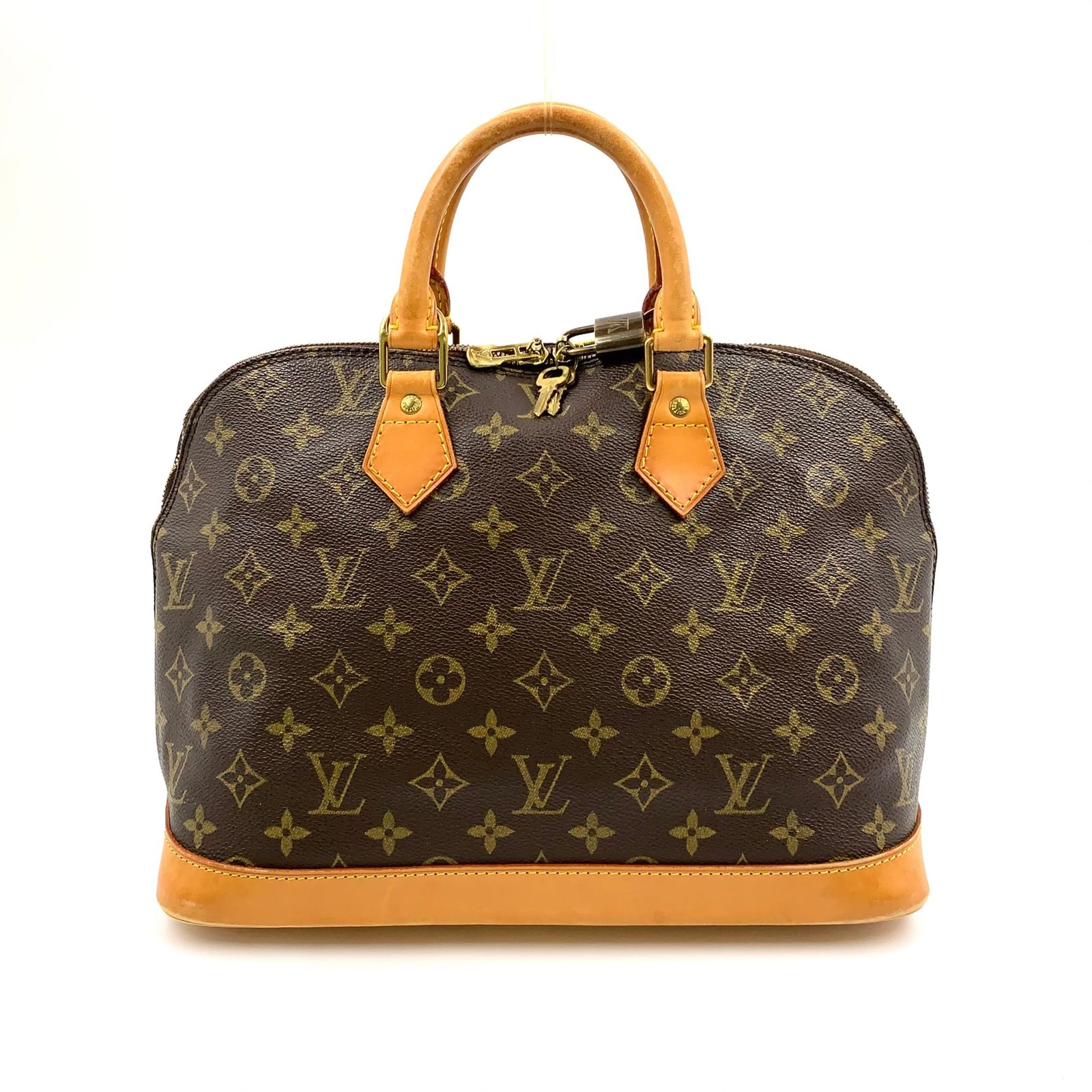 【新着】LOUIS VUITTON アルマPM モノグラム モノグラム レザー×PVC ブラウン×ライトブラウン ハンドバッグ ゴールド M51130