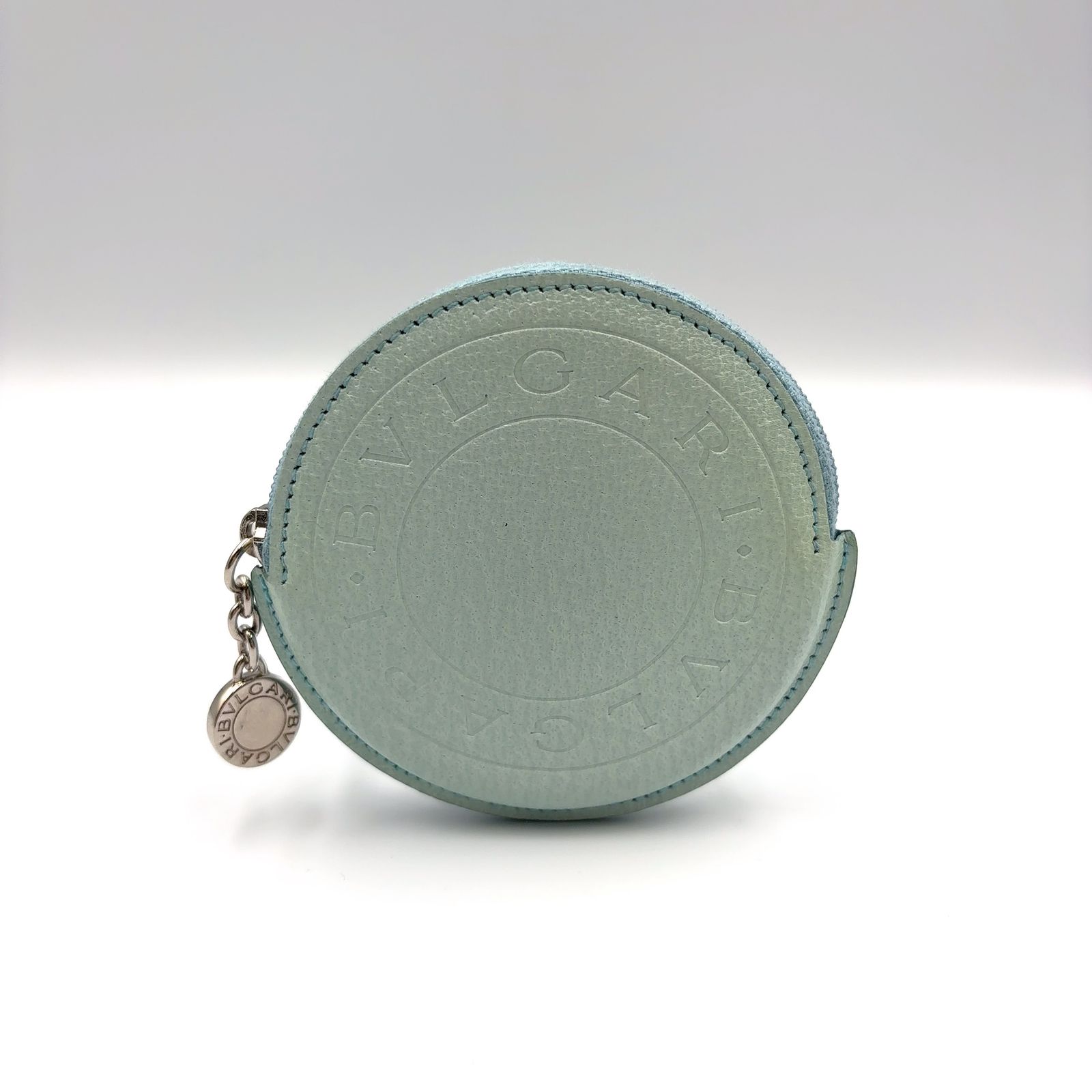 新着】BVLGARI ビーゼロワン レザー ライトブルー コインケース