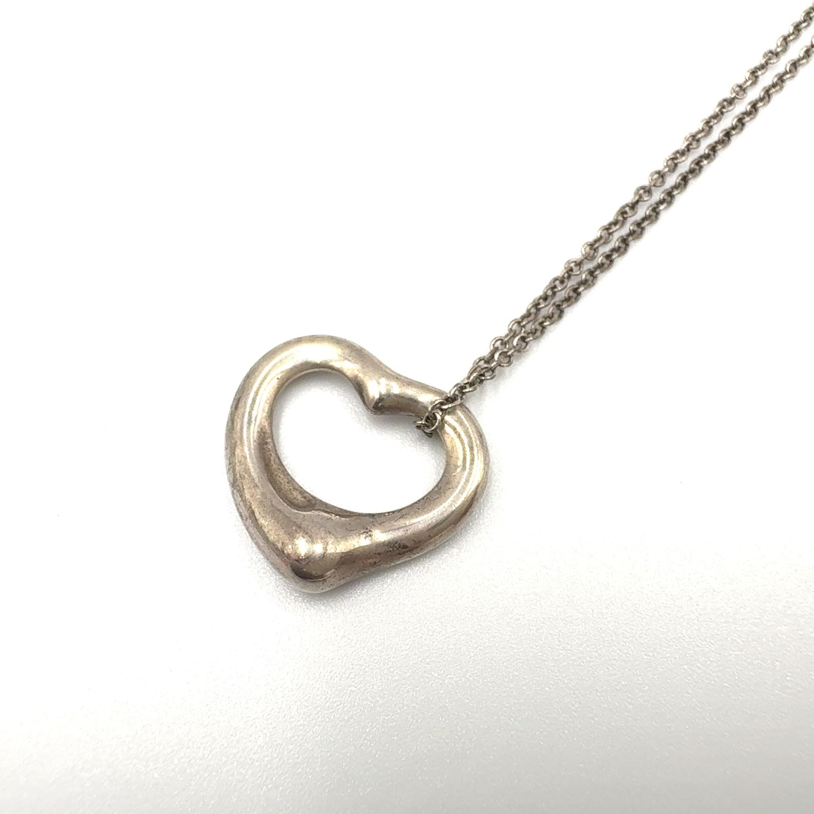 【新着】TIFFANY & Co. オープンハート AG925 シルバー ネックレス