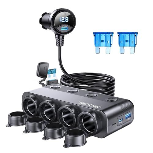 12V/24V 車載用シガーライター分配器 216W 4ポート PD30W/QC3.0対応 USB-C 急速充電 防水防塵カバー付き 独立スイッチ トラック/キャンピングカー対応 車載冷蔵庫/ドライブレコーダー用(沖縄・離島の方発送不可）) 4f92a657