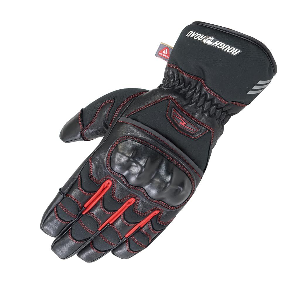 新品 ラフアンドロード(ROUGH&ROAD) バイク用 プリマロフト プロテクトウインターグローブ レッド M RR8661RD2