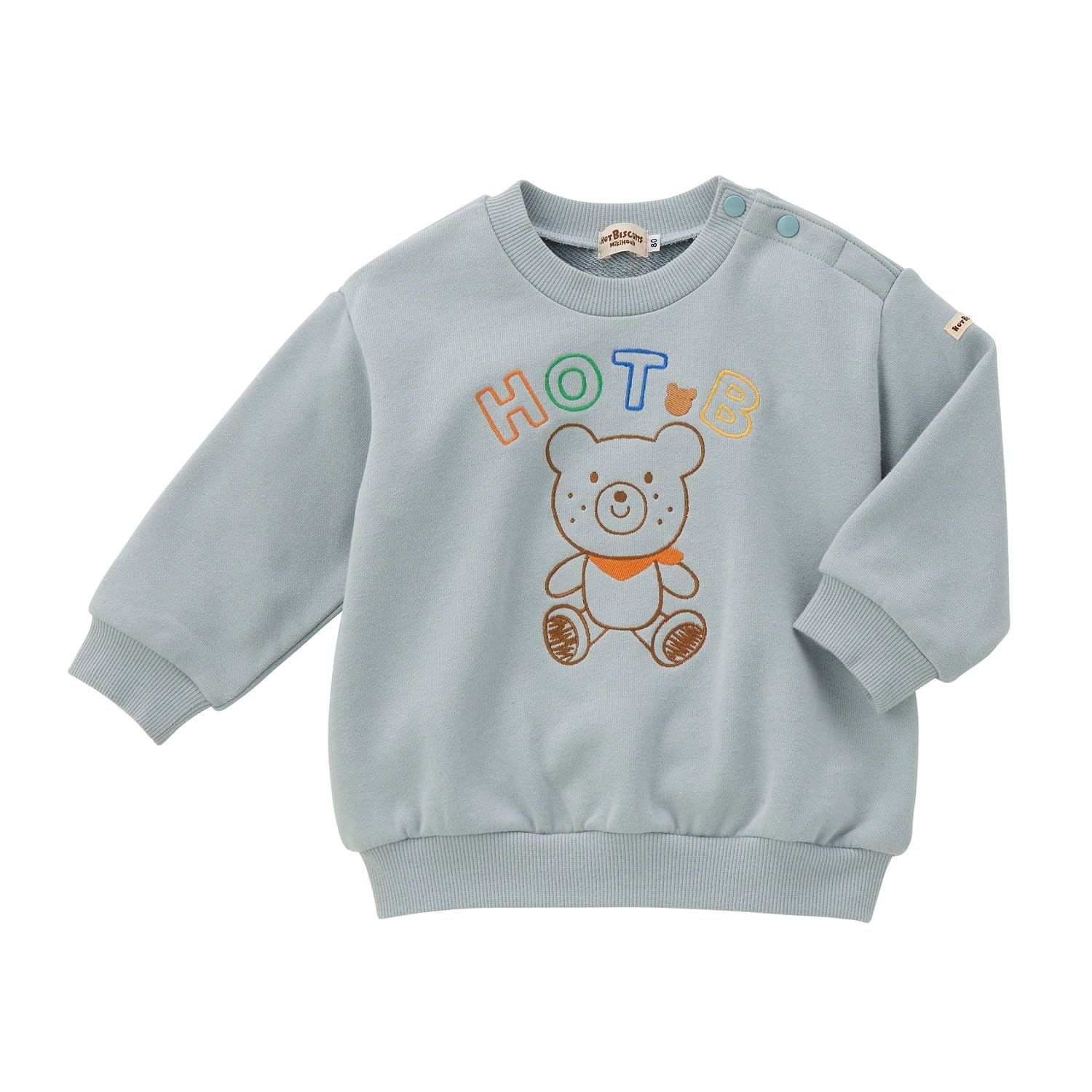 新品 [MIKIHOUSE HOT BISCUITS] [ミキハウス ホットビスケッツ] トレーナー 男の子 女の子 ベビー 子供服 ストームブルー 90cm 73-5602-689