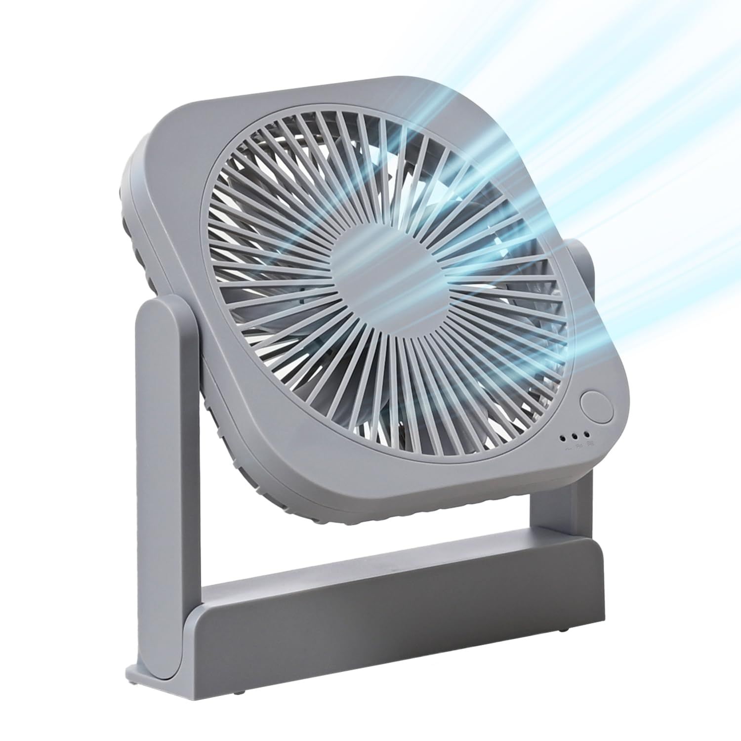 【2025年EC限定】トップランド 扇風機 卓上 デスクファン [どこでもFAN コンパクトタイプ] 360度角度調整 マグネット付 3WAY電源 対応可能 グレー YT-DF25GY 国内発送 9ff630e7