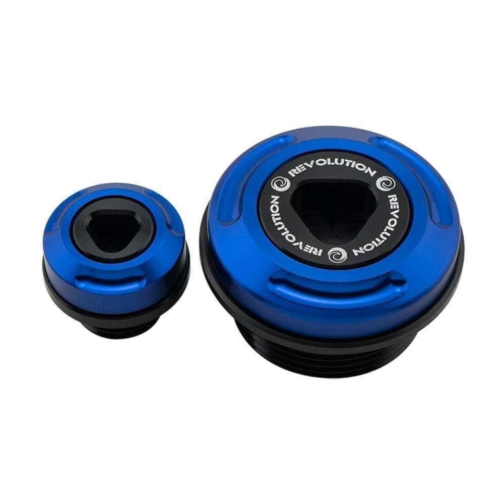 新品 REVOLUTION ホンダ共通サービスホールプラグセット.V2 Engine Timing Plug For HONDA CT125 Monkey GROM CB CBR150-250 C125 DAX125 タイミングホールキャップ (Blue)