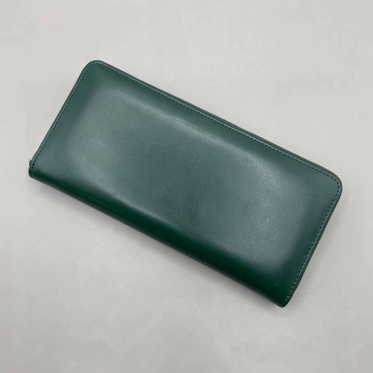 新品未使用 訳あり MURA ムラ 長財布 ラウンドファスナー レザー 緑 