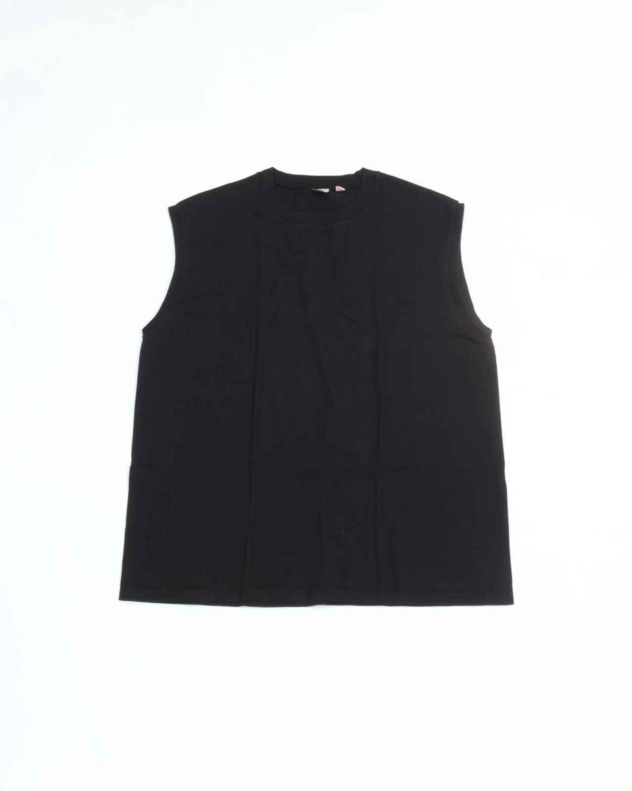 TOUGHER タファー BREA SLEEVELESS SOLID BLANK BLACK スリーブレス タンクトップ 丸胴 Tシャツ