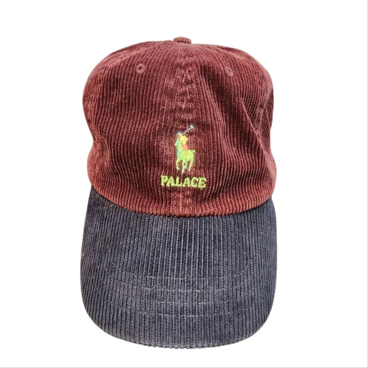 PALACE ポロ コーデュロイ ベースボールキャップ ブラウン/ネイビー