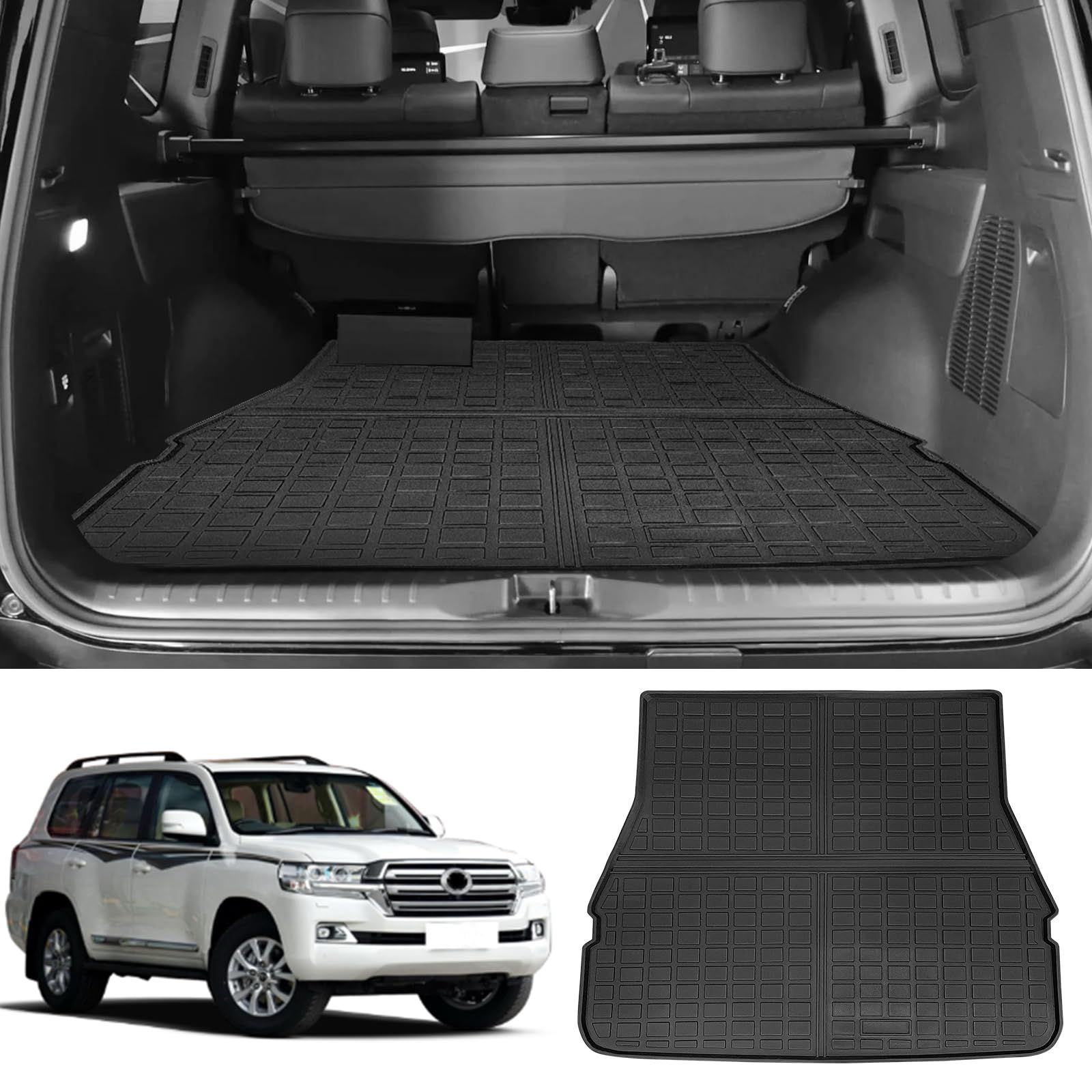 新品 BIGKON トランクマット適合対応トヨタ ランドクルーザー 300系専用 2021年8月~現行 Land Cruiser 300 LC300ラゲージトレイ 車種専用設計 防水 傷防止 滑り防止 水洗い 簡単収納 内装パーツ 取付簡単 ブラック（5人乗り