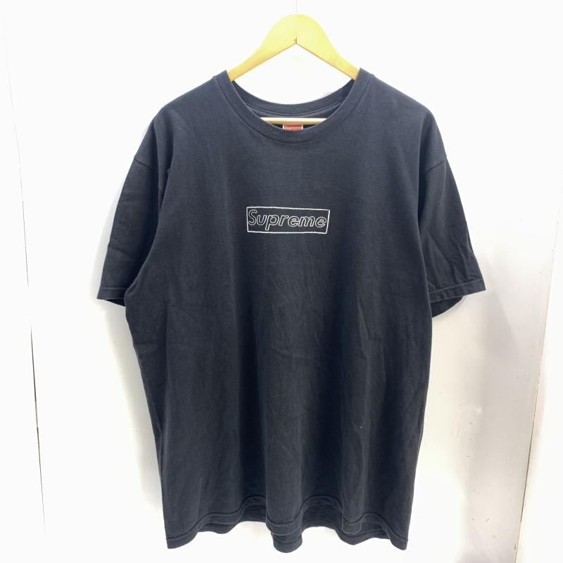 【中古】Supreme×KAWS Chalk Logo Tee XL ブラック シュプリーム×カウズ[92]