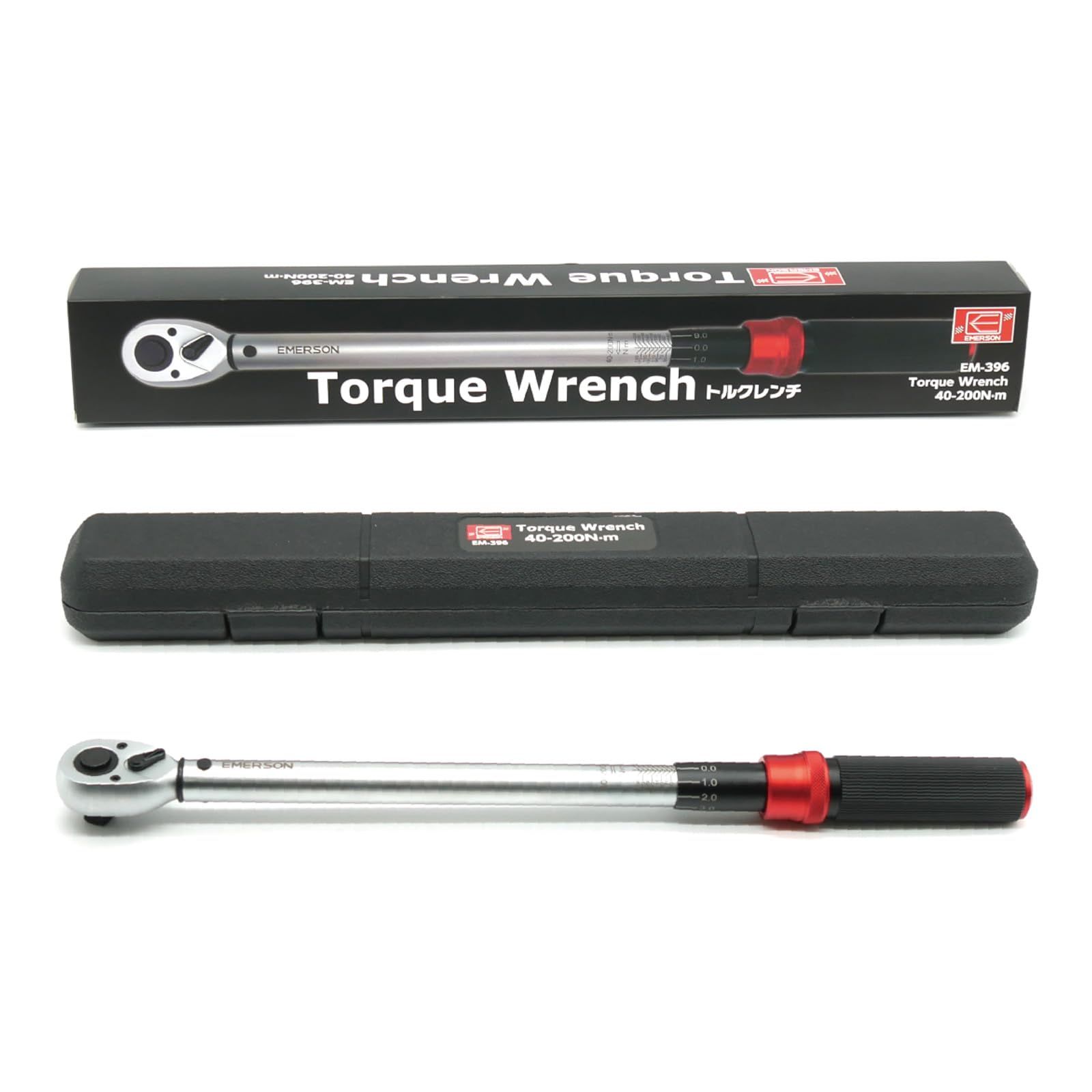 エマーソン(Emerson) トルク調整が簡単らくらくなトルクレンチ ロックリング式 差込角 12.7mm（1/2インチ） 40-200N.m 高精度±3% 72枚ギア 検査証明書付き 自動車 バイク タイヤ交換 整備 修理工具 作業工具 E d907af9b