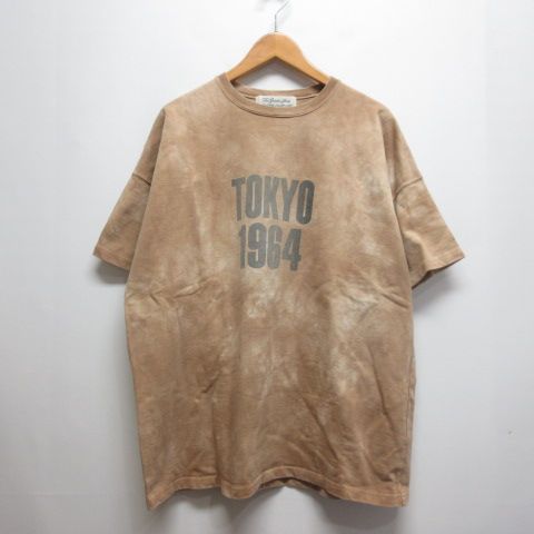 レミレリーフ REMI RELIEF 美品 TOKYO 1964 タイダイ 半袖 Tシャツ L ベージュ 日本製