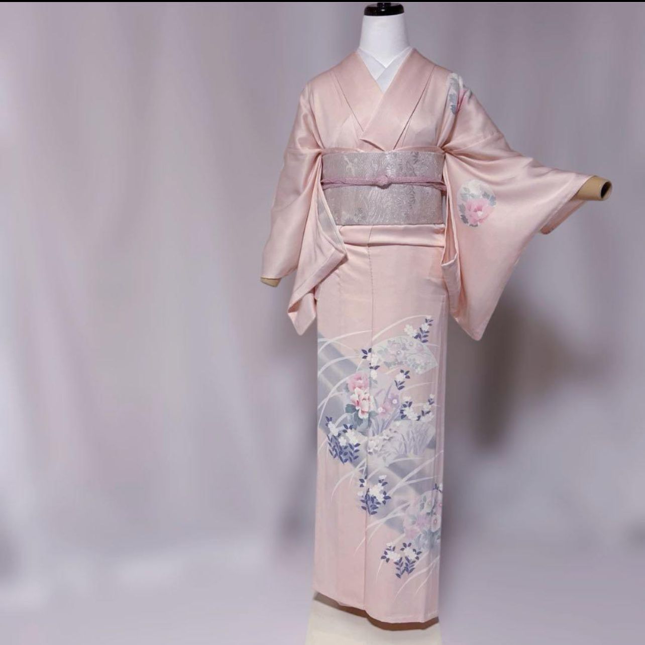 極美品 単衣 訪問着 フルセット 美品夏帯 美品夏帯揚げ 新品帯締め