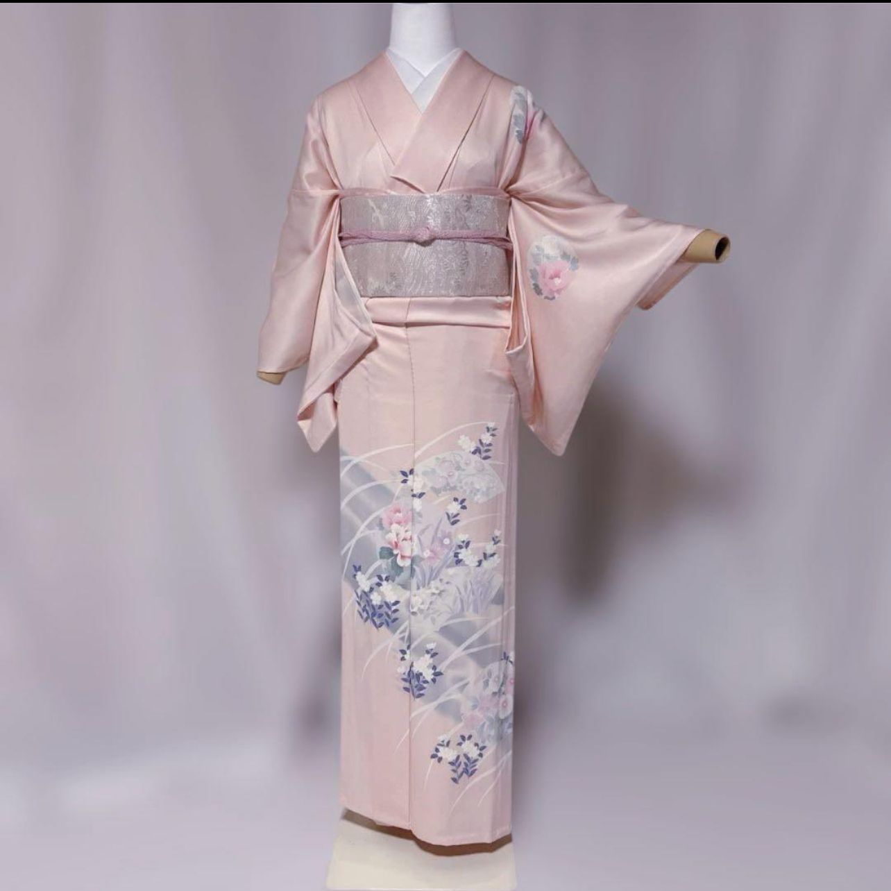 極美品 単衣 訪問着 フルセット 美品夏帯 美品夏帯揚げ 新品帯締め