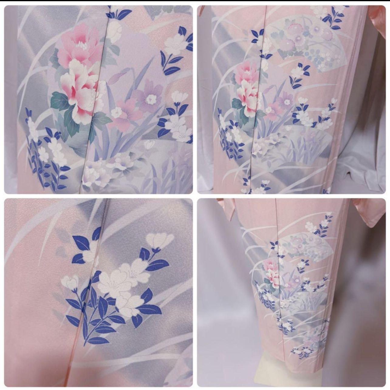 極美品 単衣 訪問着 フルセット 美品夏帯 美品夏帯揚げ 新品帯締め