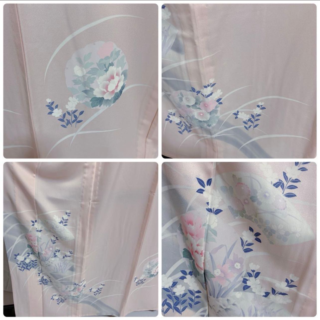 極美品 単衣 訪問着 フルセット 美品夏帯 美品夏帯揚げ 新品帯締め
