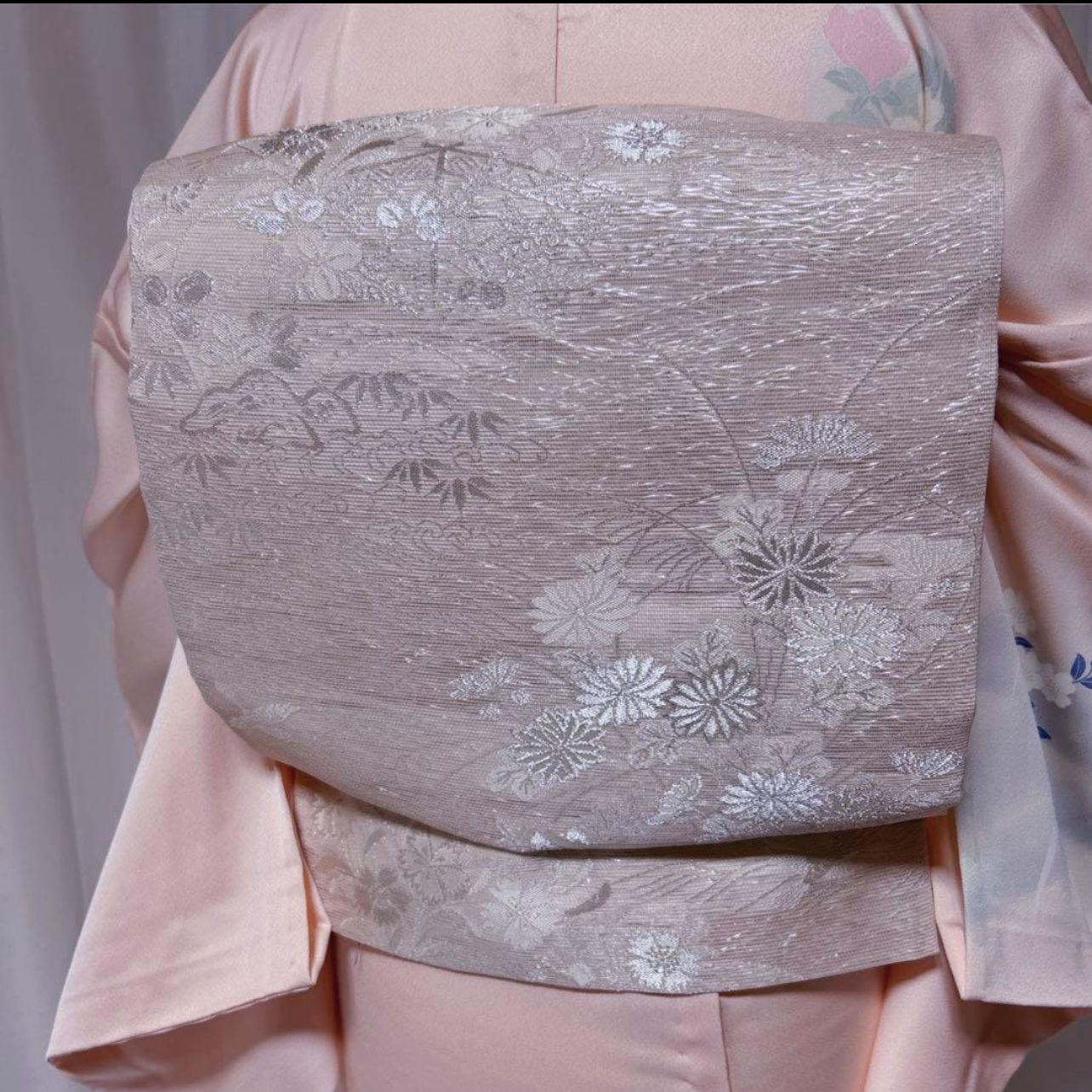 極美品 単衣 訪問着 フルセット 美品夏帯 美品夏帯揚げ 新品帯締め