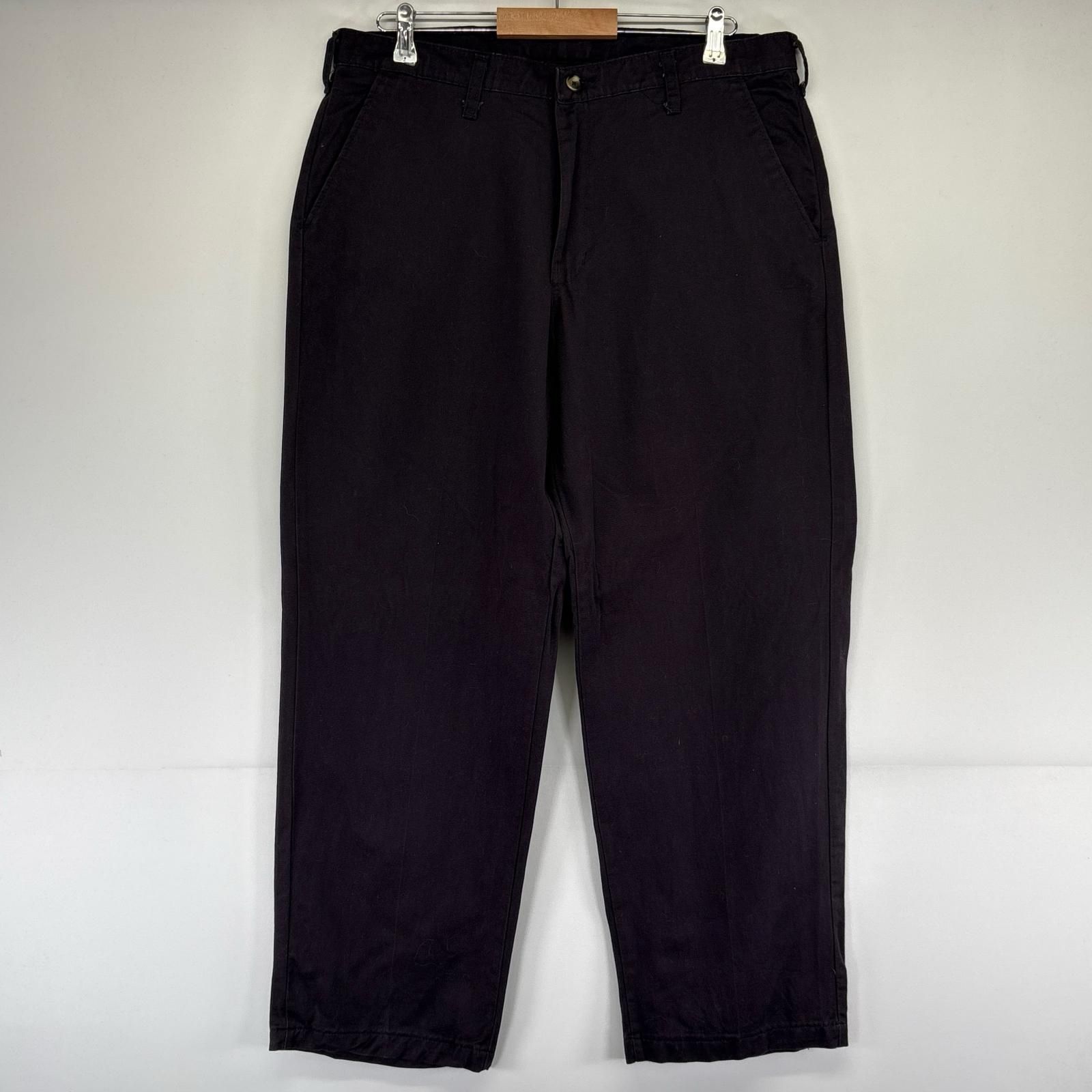 古着 レッドキャップ RED KAP パンツ ワークパンツ チノパンツ ワンポイントロゴ w36 ブラック系 メンズ