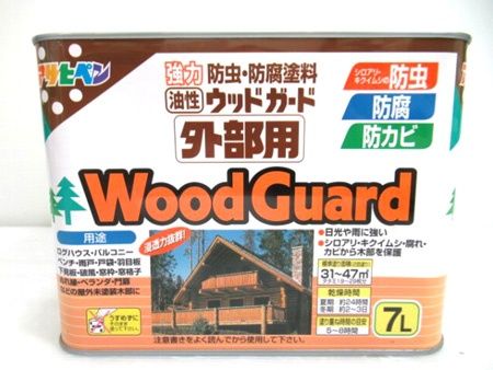 アサヒペン 油性ウッドガード 外部用 強力防虫防腐塗料 7L チーク03 00-1112 日本製 未開封■ 6,688円