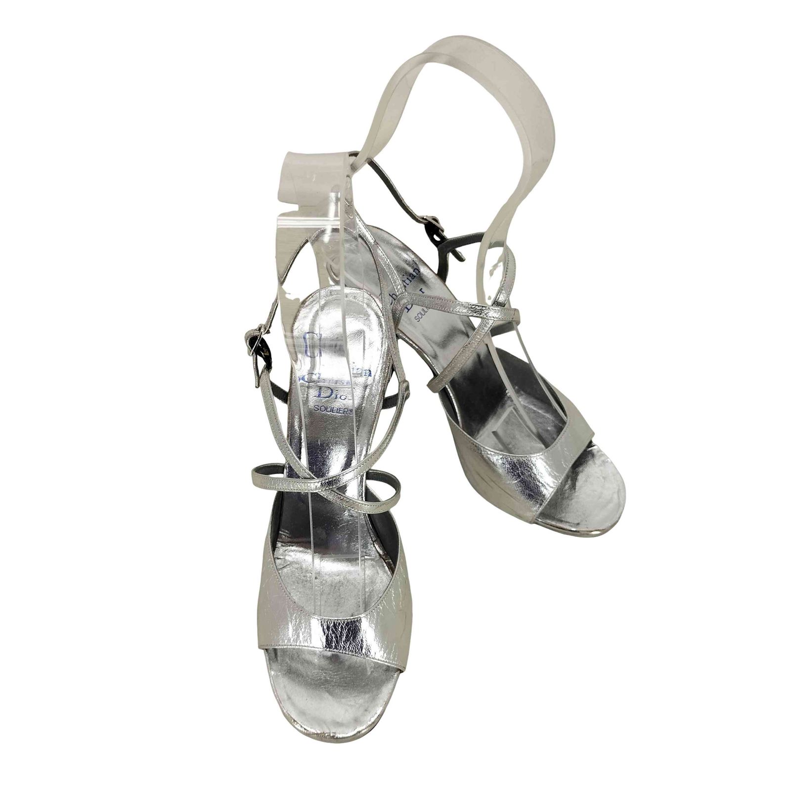 クリスチャンディオール Christian Dior SOULIERS ハイヒールストラップパンプス レディース 5 1/2