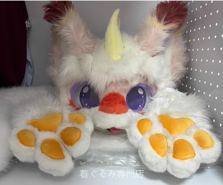 犬　猫　着ぐるみ ヘッド全頭　ヘッド ケモノ ファースーツ ぬいぐるみ コスプレ コスチューム Kurumi 一点物 C55
