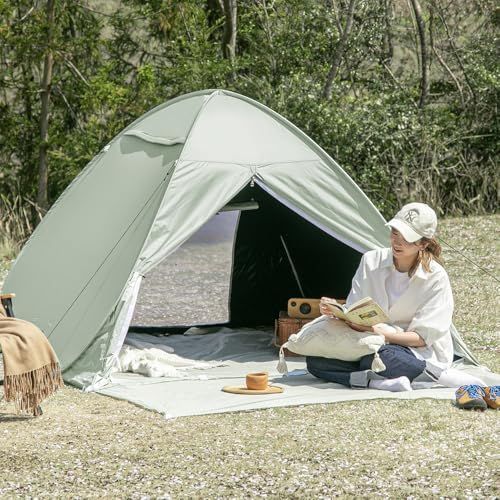 モダンデコ ポップアップテント フルクローズ 2人用 防水 UVカット加工（upf50+）両面メッシュスクリーン付き送料無料 b3645e5f