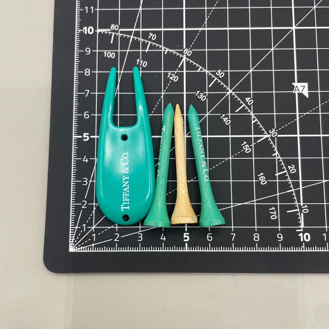 美品 TIFFANY ティファニー ゴルフティー マーカー セット