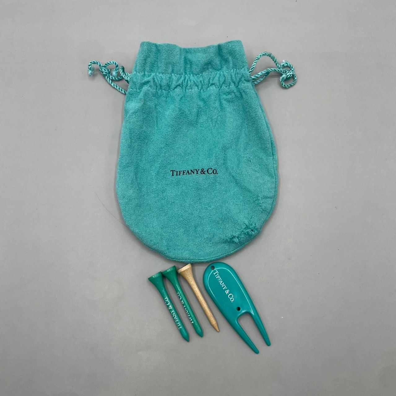 美品 TIFFANY ティファニー ゴルフティー マーカー セット